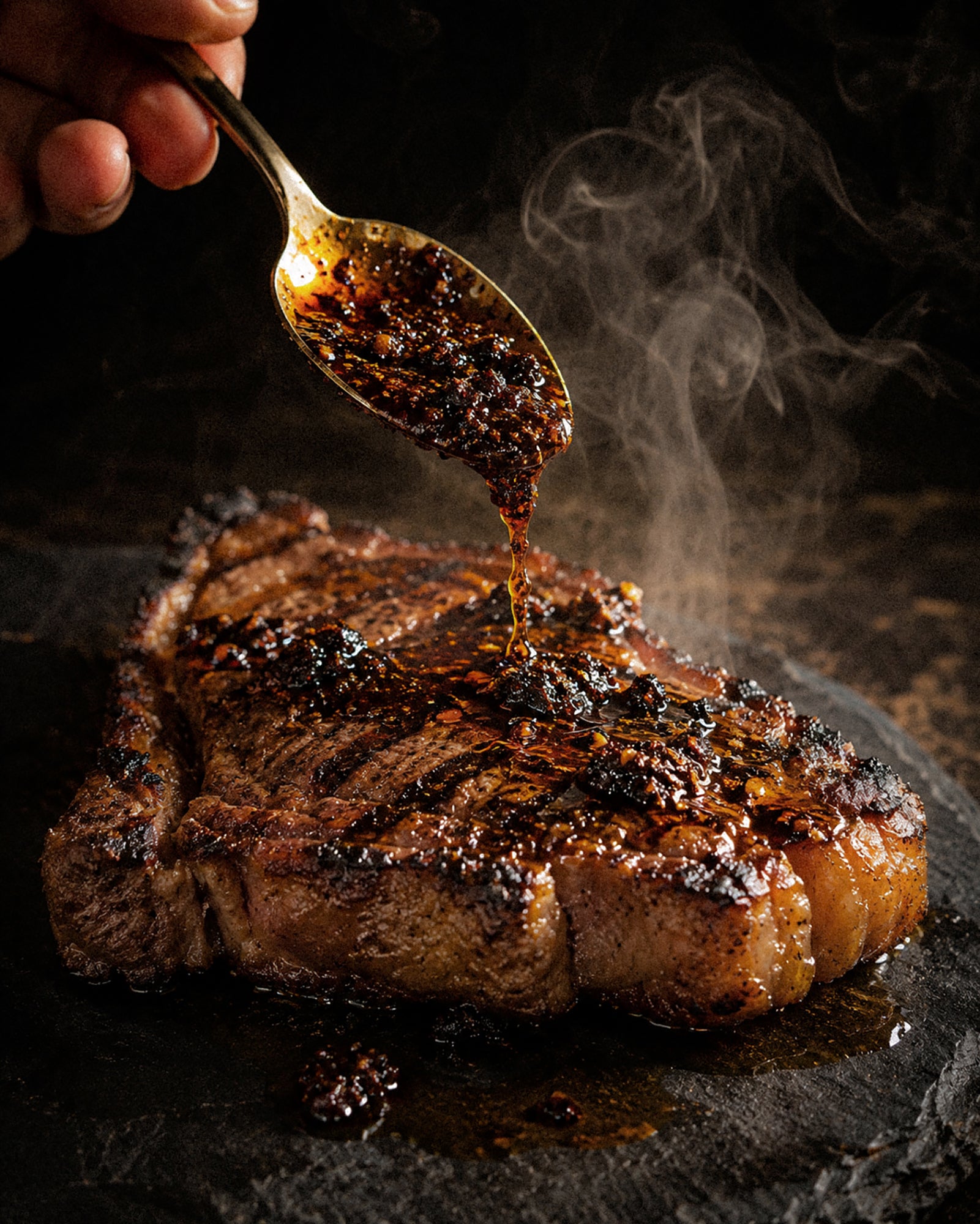 Vaquero Chile Morita spooned over steak